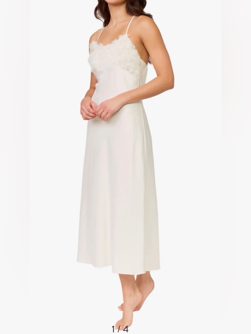 NWT size Medium Rya Collection Haven 3D Organza Charmeuse Nightgown